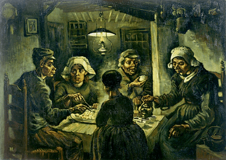 The Potato Eaters by Vincent Van Gogh.This work is in the Public Domain. Van Gogh Museum, http://www.vangoghmuseum.nl
