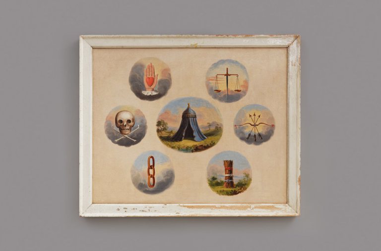 INDEPENDENT ORDER OF ODD FELLOWS TRACING BOARD. ARTIST UNIDENTIFIED.